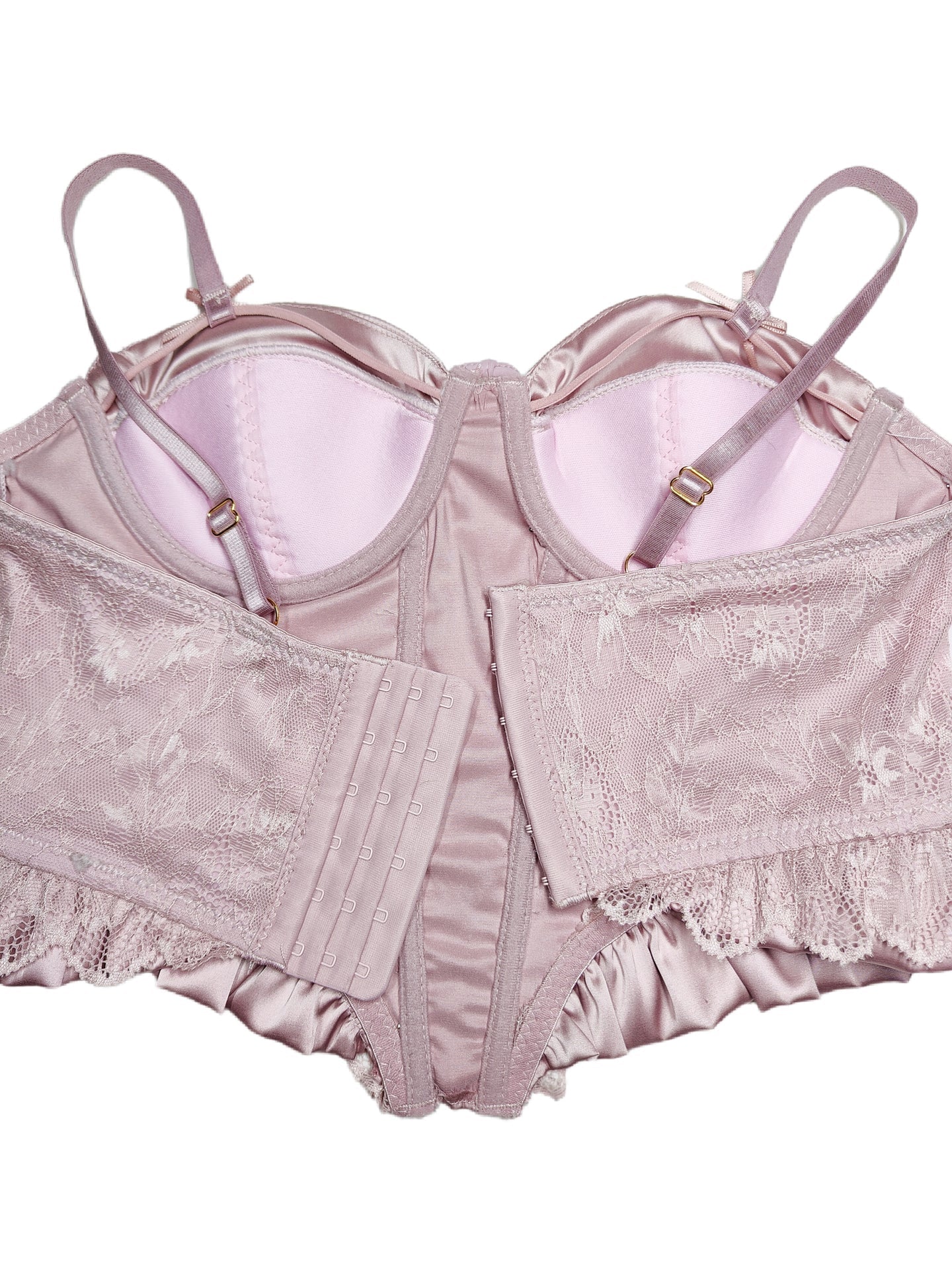 French Court-Style Satin Corset Bra